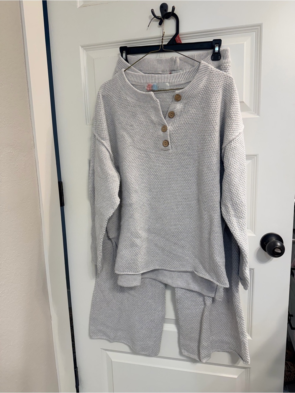 Free People Hailee Knit Sweater Set in Heather Ivory size small - Picture 2 of 4